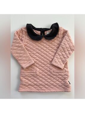 Noppies Blush Quilted Dress with Dark Collar